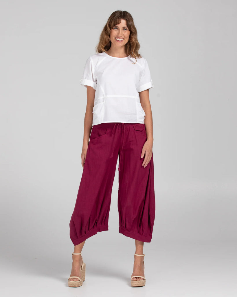 Boom Shankar Guru Pant - Deep Magenta Bottoms Boom Shankar   