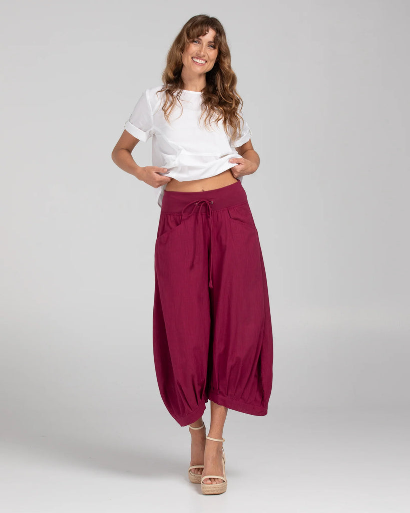 Boom Shankar Guru Pant - Deep Magenta Bottoms Boom Shankar 4  