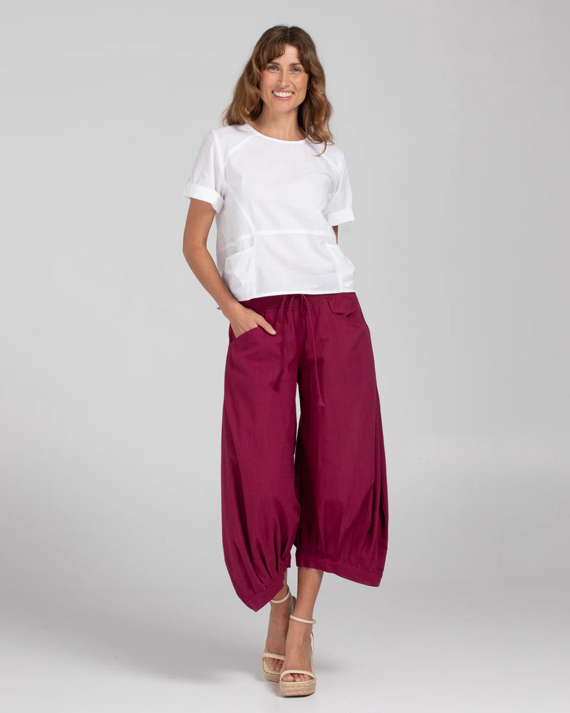 Boom Shankar Guru Pant - Deep Magenta Bottoms Boom Shankar   