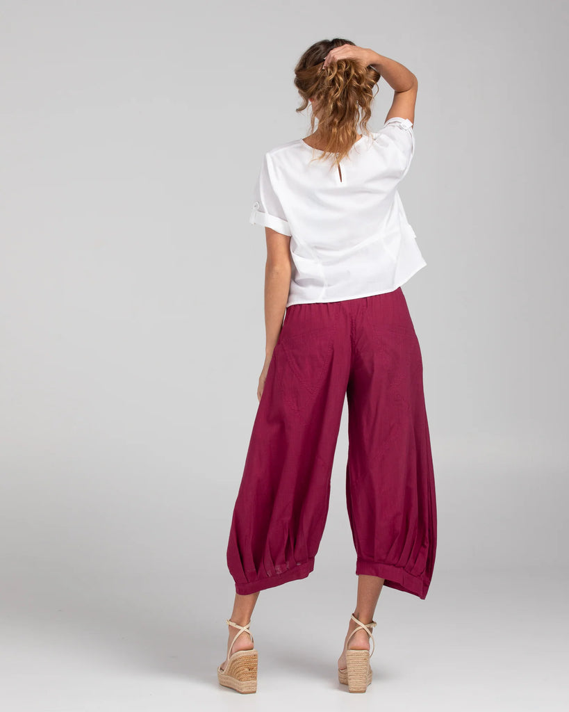 Boom Shankar Guru Pant - Deep Magenta Bottoms Boom Shankar   