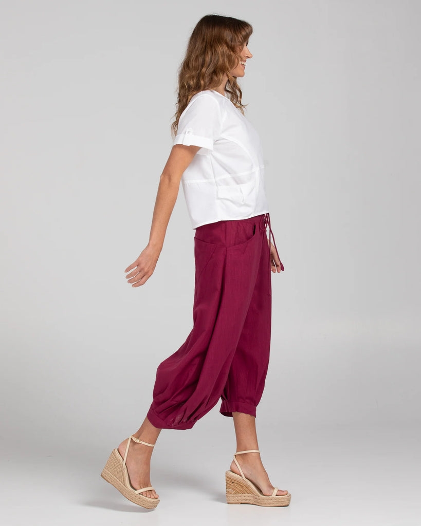 Boom Shankar Guru Pant - Deep Magenta Bottoms Boom Shankar   