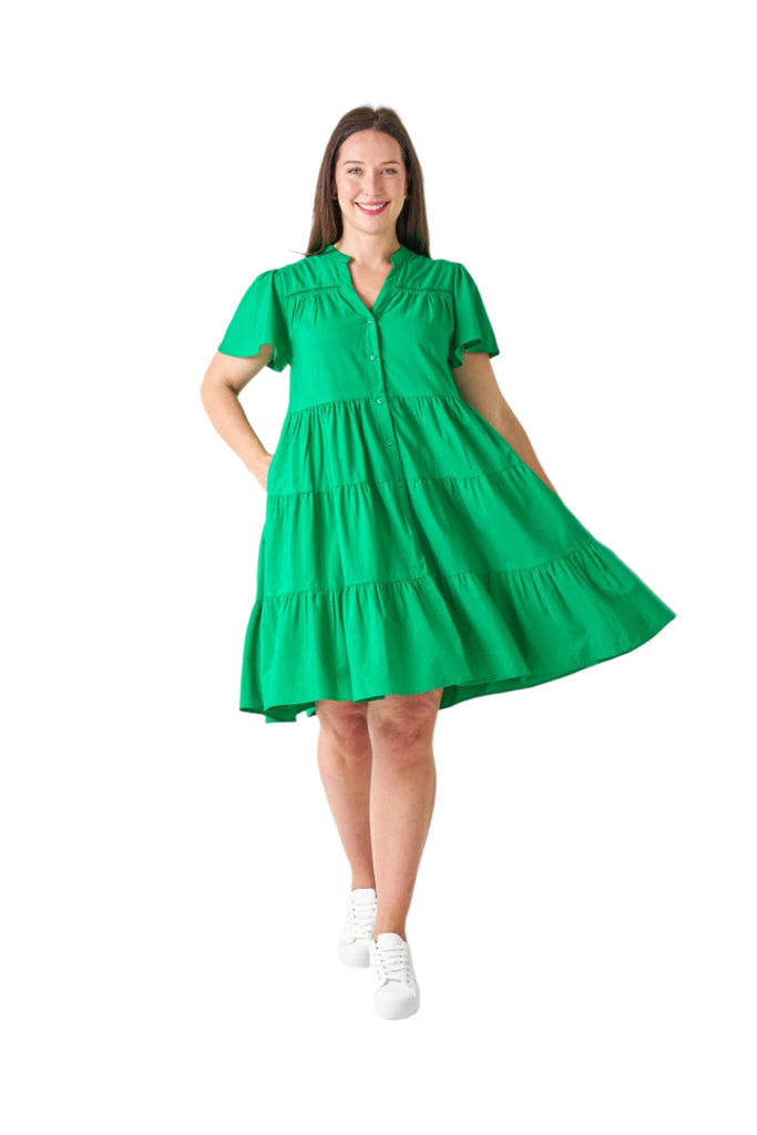 Liyana Dress Green Dresses Boho S(8-10)