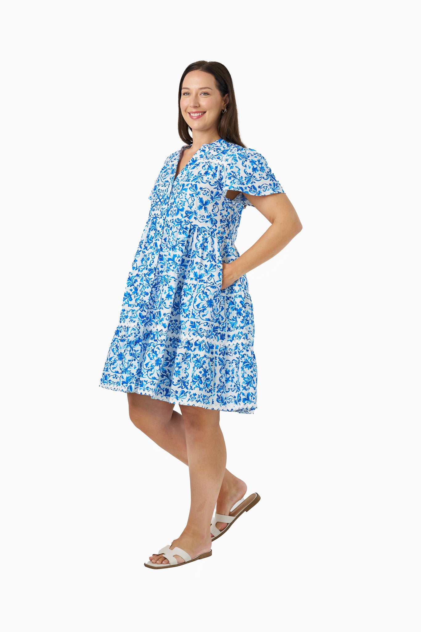 Ameera Dress Porcelain Print Dresses Boho