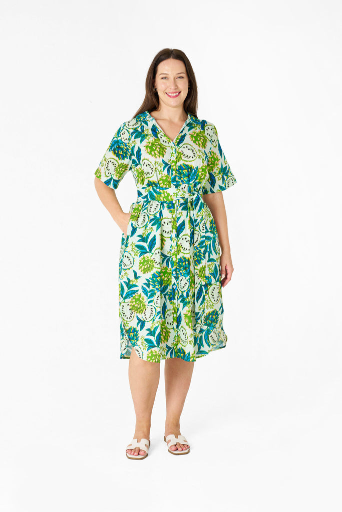 Alysha Dress Green Print Dresses Boho