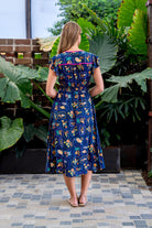 Lance Midi Dress Navy Print Dresses Boho