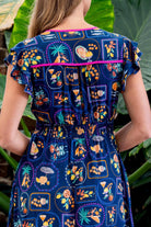 Lance Midi Dress Navy Print Dresses Boho