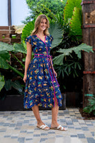 Lance Midi Dress Navy Print Dresses Boho