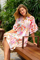 Ana Dress Multi Print Dresses Boho