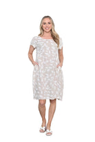 Leaf Linen Dress Beige Dresses Cali & Co