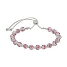 Ceramic Bead Slider Braclelet Silver/Pink Bracelets and Bangles Fabienne