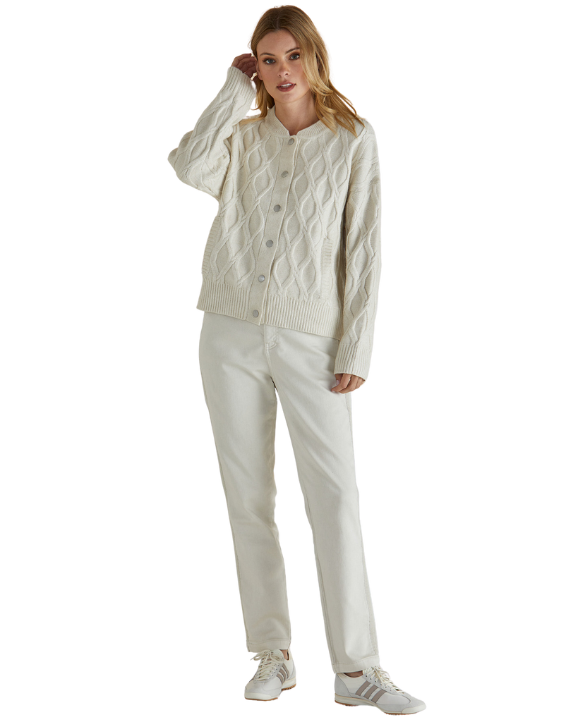 Celene Knit Cardigan - Cream Jackets Betty Basics S
