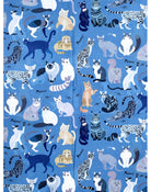 Cat Scarf Blue Scarves and Sarongs Ivys   