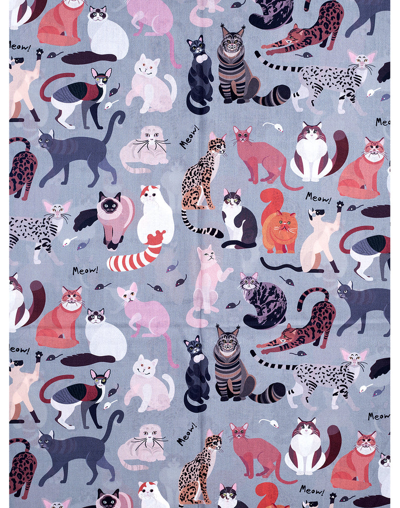 Cat Scarf Grey Scarves and Sarongs Ivys   