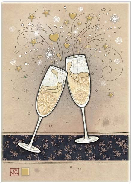Champagne Glasses Cards and Wrap Waterlyn