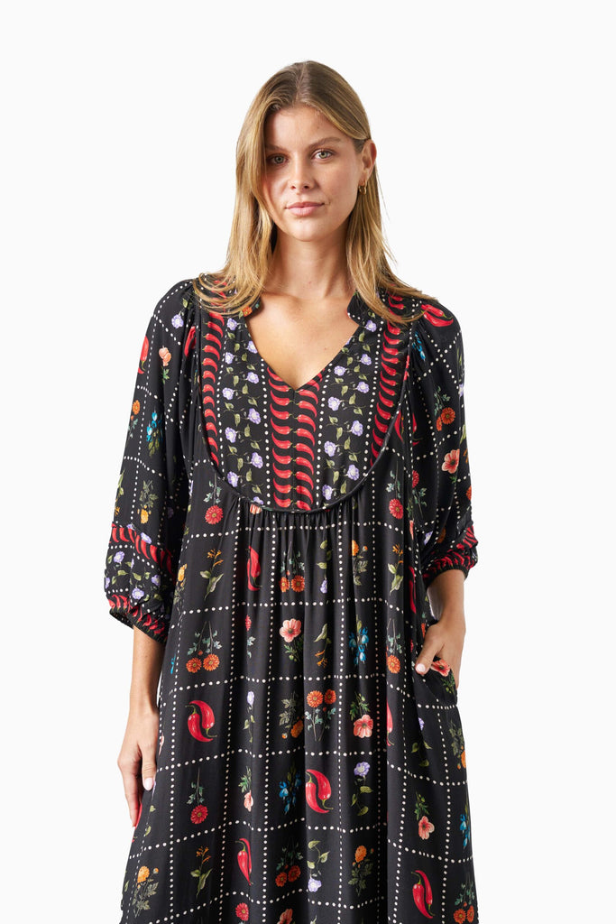 Charley Dress - Black Chilli Dresses Boho