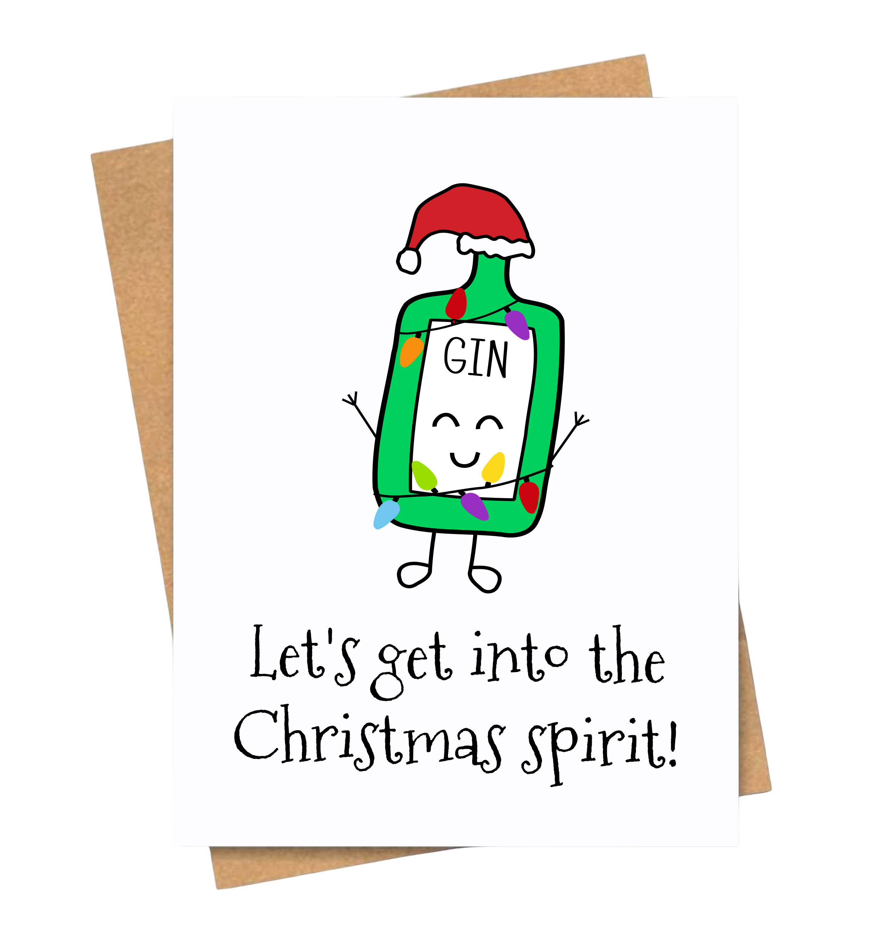 Christmas Spirit Gin Cards and Wrap Friends of Henry Paper Co