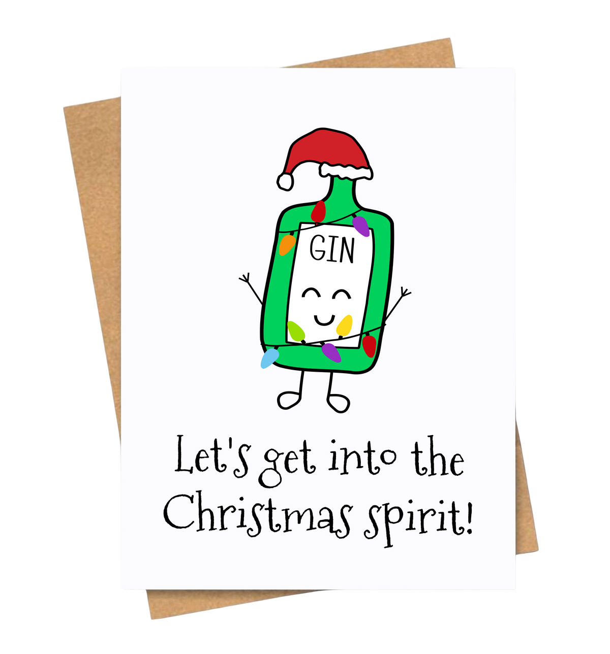 Christmas Spirit Gin Cards and Wrap Friends of Henry Paper Co