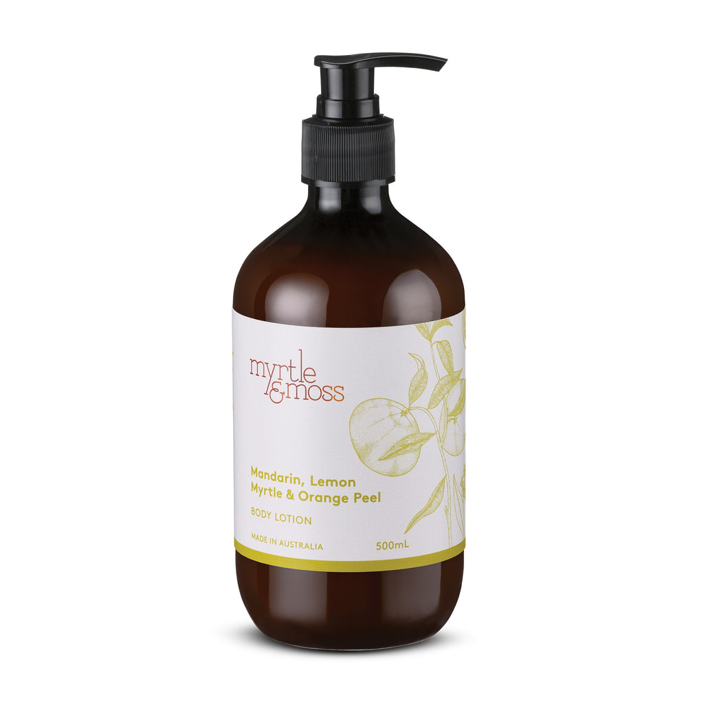 Body Lotion 500ml Mandarin, Lemon Myrtle And Orange Peel Body Myrtle & Moss   