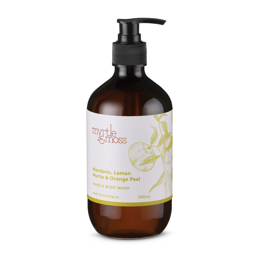 Hand and Body Wash 500ml Mandarin, Lemon Myrtle & Orange Peel Body Myrtle & Moss   