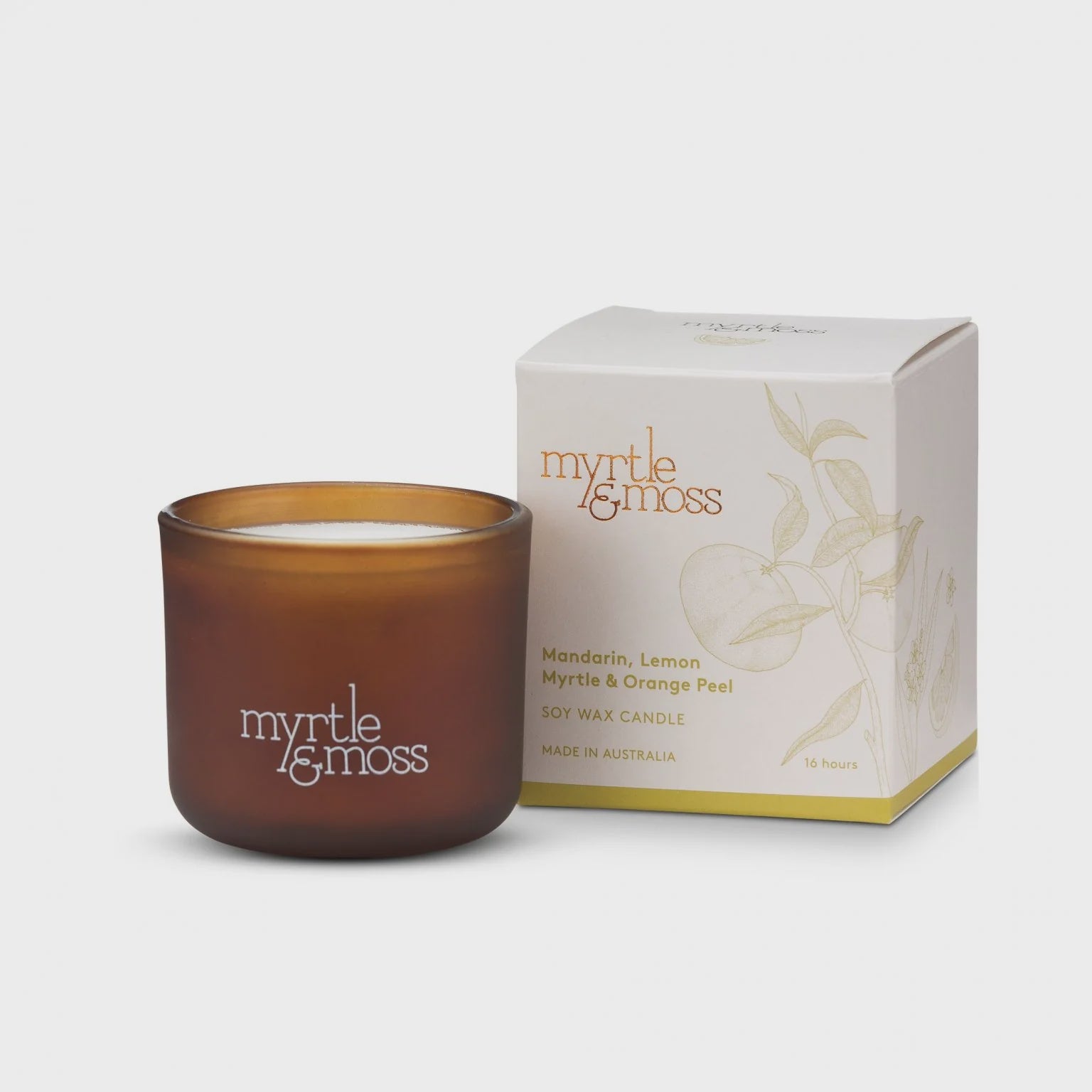 Soy Wax Candle Mini Mandarin Lemon Myrtle And Orange Peel Gifts and Accessories Myrtle & Moss
