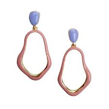 Clarissa Enamel Earring Pink Earrings Zoda   