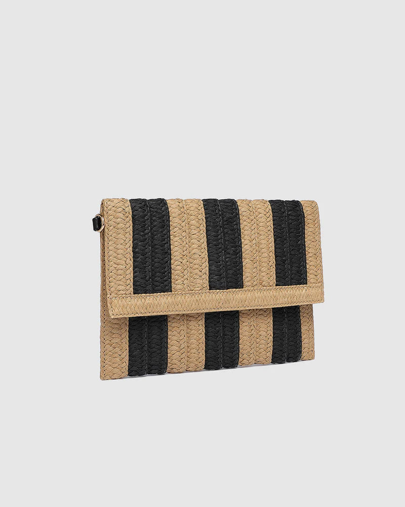 Coco Clutch Natural Black Stripe Bags and Purses Louenhide