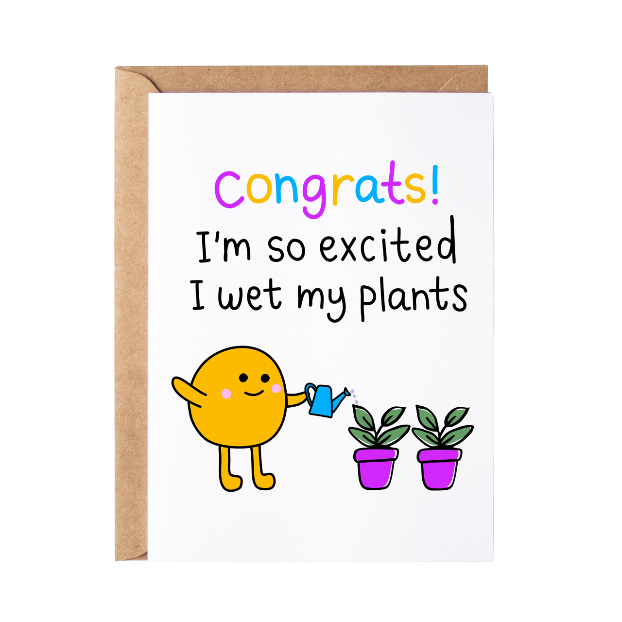 Congrats! I'm so excited I wet my plants Cards and Wrap Friends of Henry Paper Co