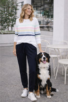 Sorrento Pants Navy Blue Bottoms Jovie The Label
