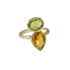 Aurora Gem Ring Yellow Green Rings Zoda