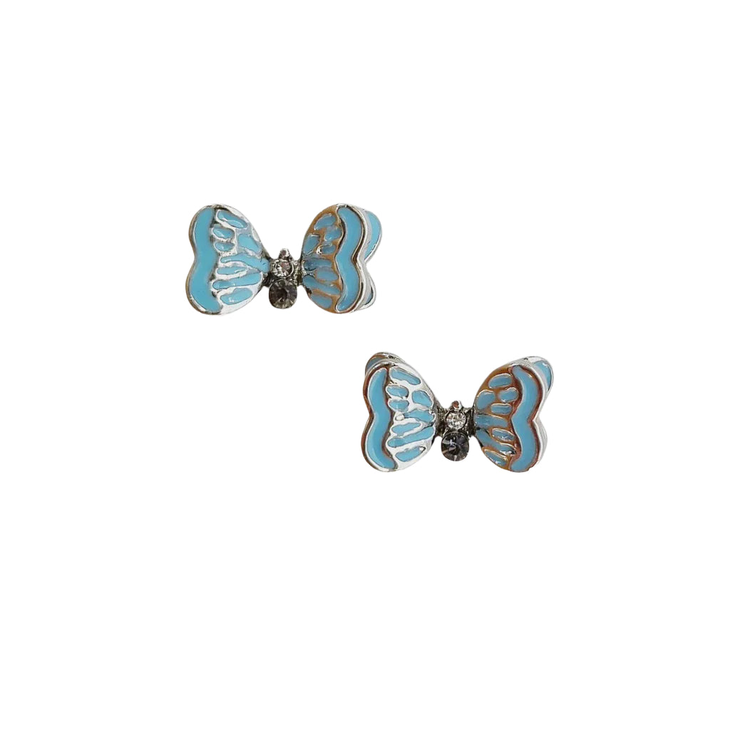 Epoxy Butterfly Stud Earring Blue Earrings Zoda