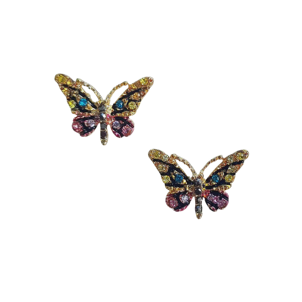 Brightly Coloured Bee Stud Earring Multi Earrings Zoda