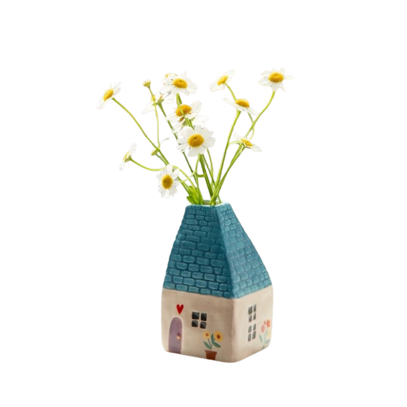 Cottage Bud Vase Dark Turq Cottage Gifts and Accessories Natural Life