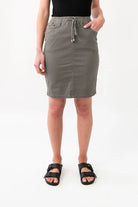 Country Denim Jogger Skirt Khaki Skirts Country Denim   