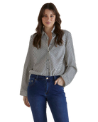 Crinkle Shirt - Black/White Stripe Tops Betty Basics 6