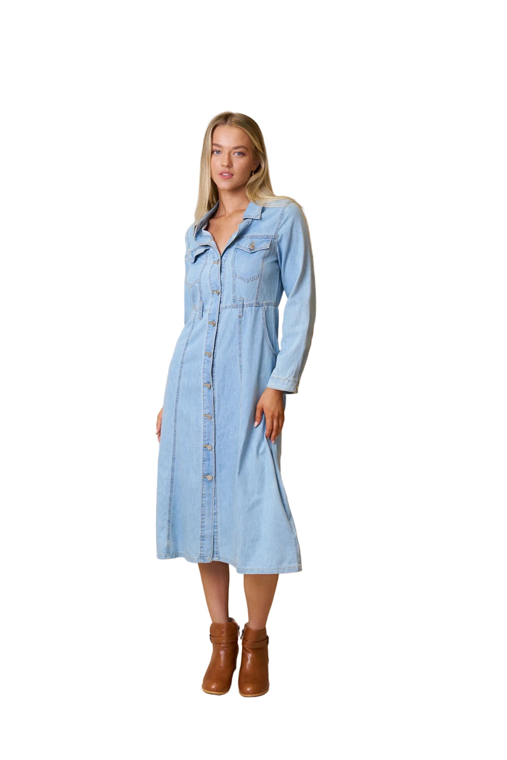Boston Denim Dress Dresses Valeria Label S(8)