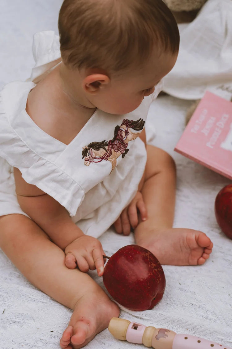 Giddy Up Linen Dress Kids Dresses Jollou