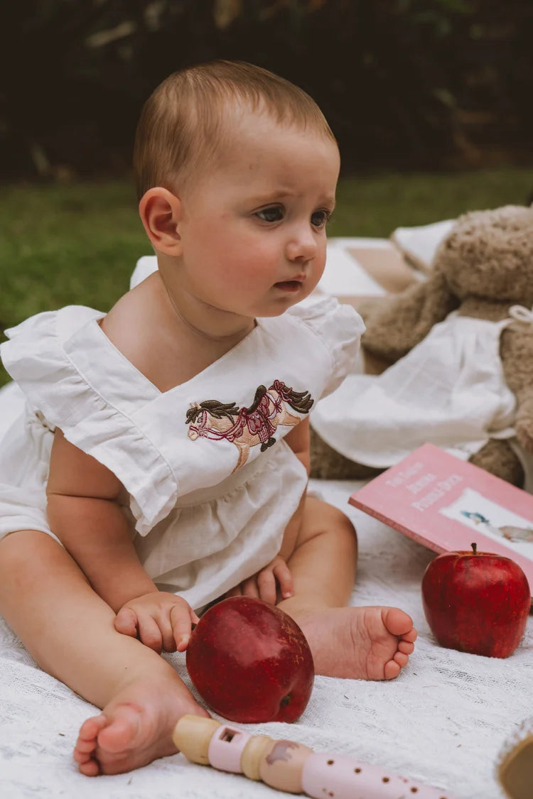 Giddy Up Linen Dress Kids Dresses Jollou
