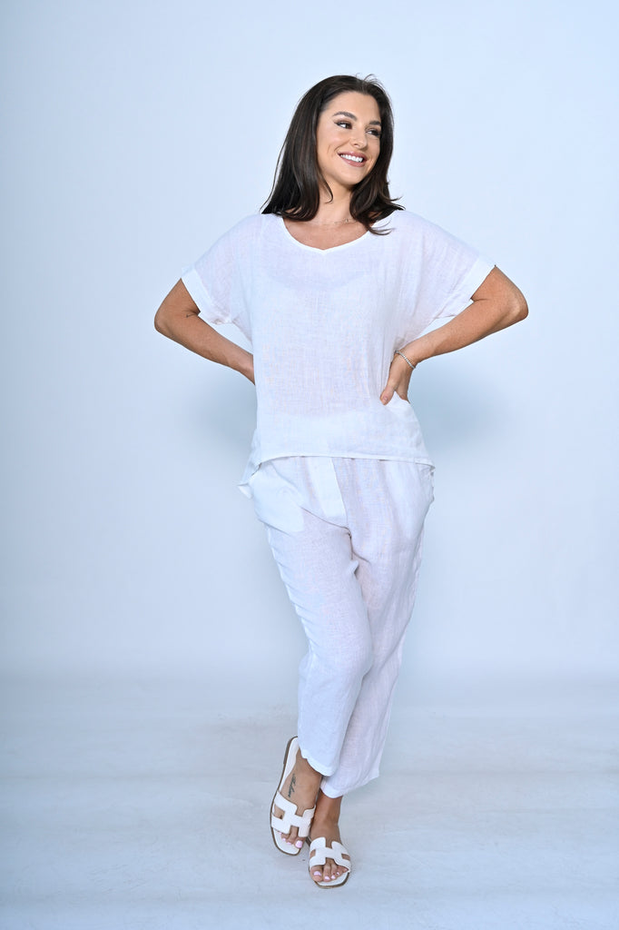 Polly Top White Tops Cali & Co   