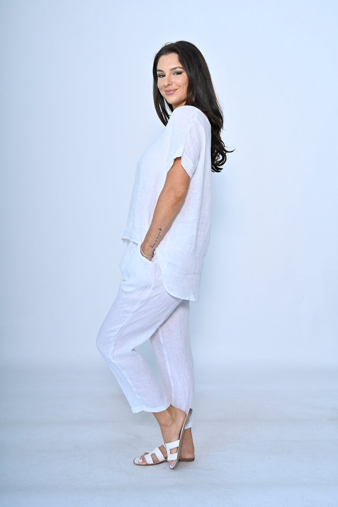 Diana White Pant Bottoms Cali & Co   