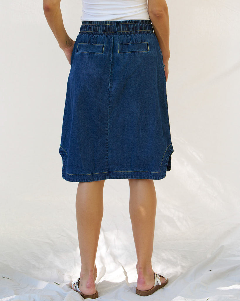 Desiree Denim Skirt - Blue Wash Skirts Betty Basics   