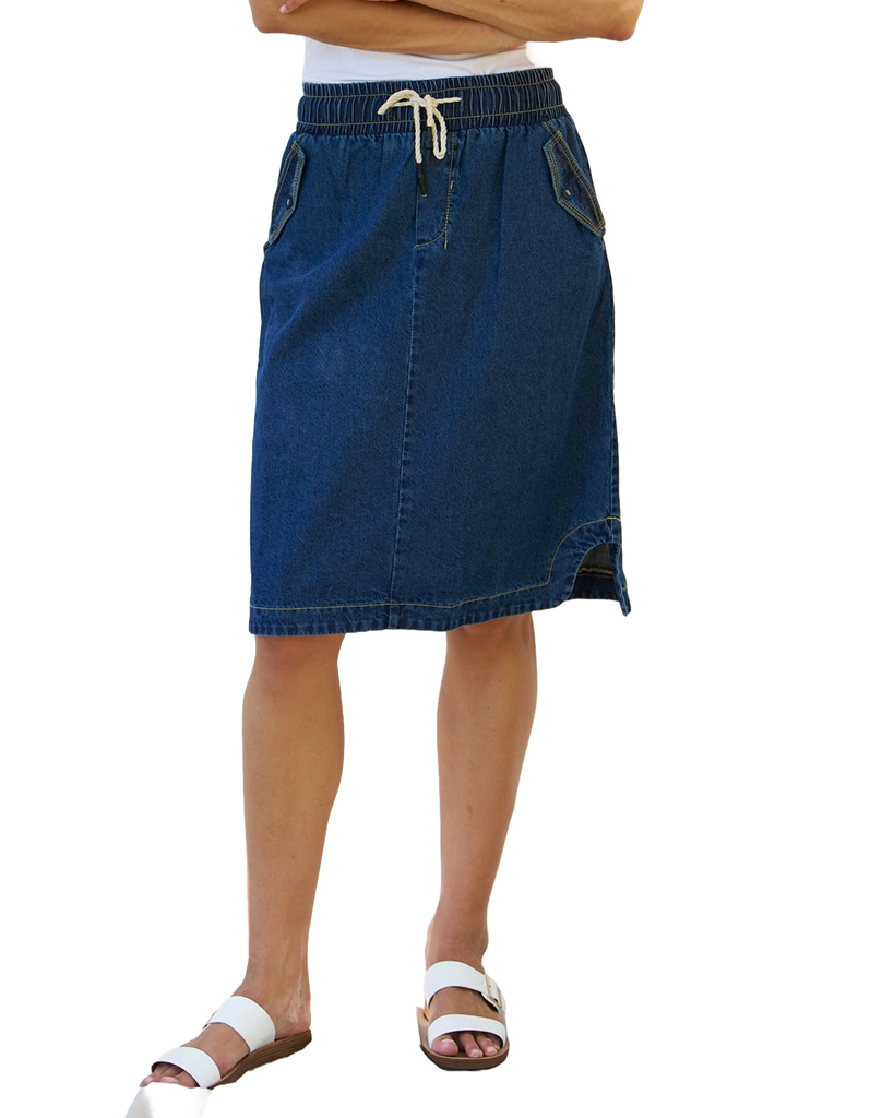 Desiree Denim Skirt - Blue Wash Skirts Betty Basics 6  