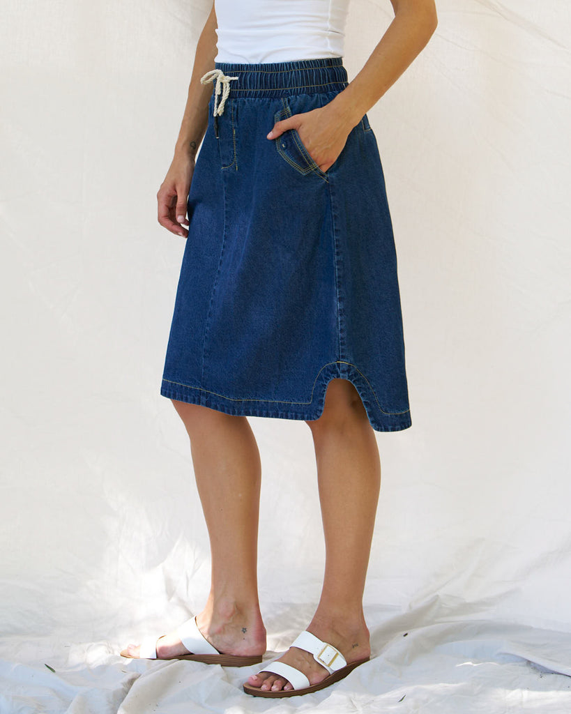 Desiree Denim Skirt - Blue Wash Skirts Betty Basics   