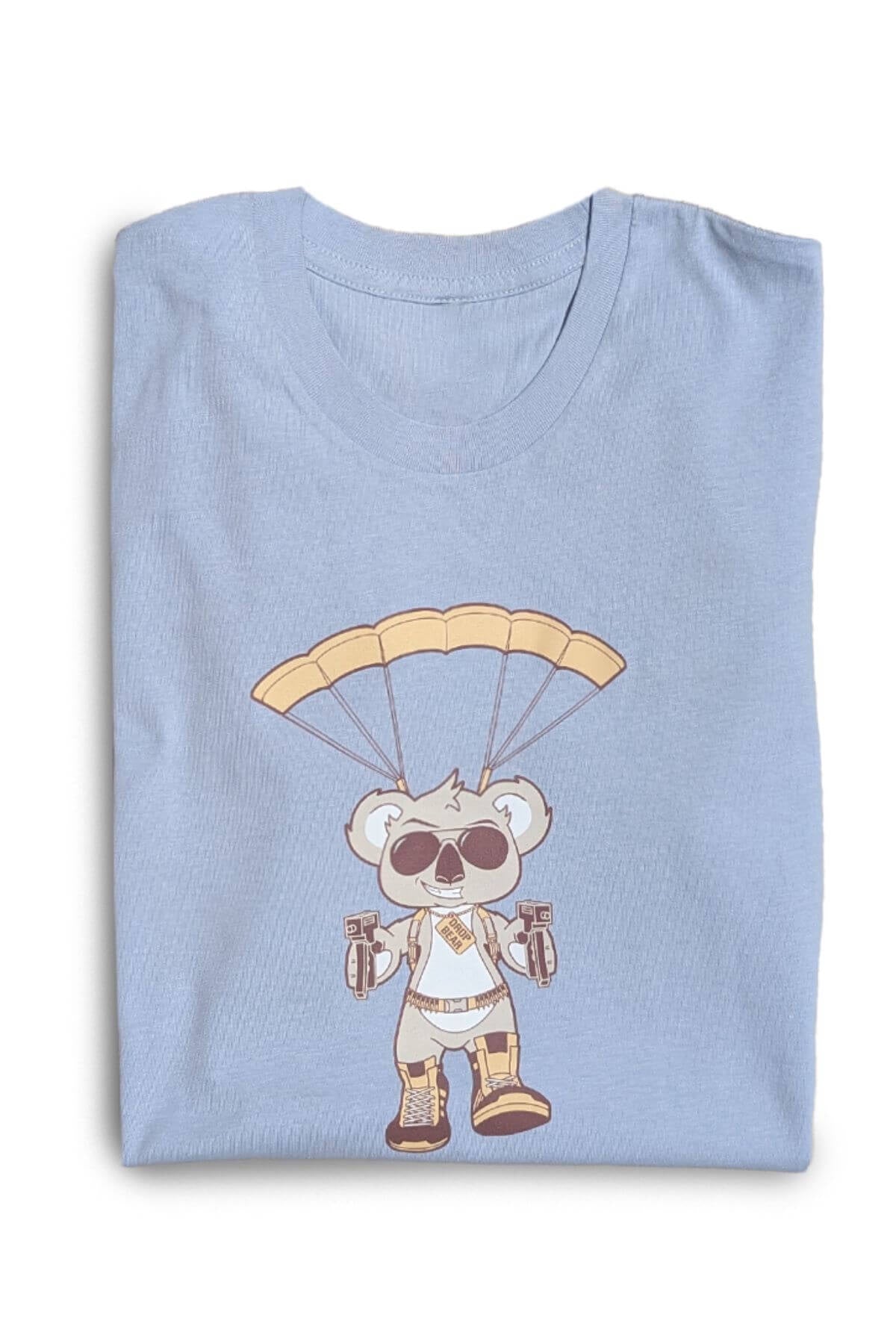 Drop Bear T Shirt Powder Blue Mens Tops Skumi XS