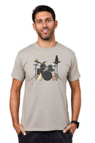 Drummer Birds Mushroom Mens T Shirt Mens Tops Skumi XS