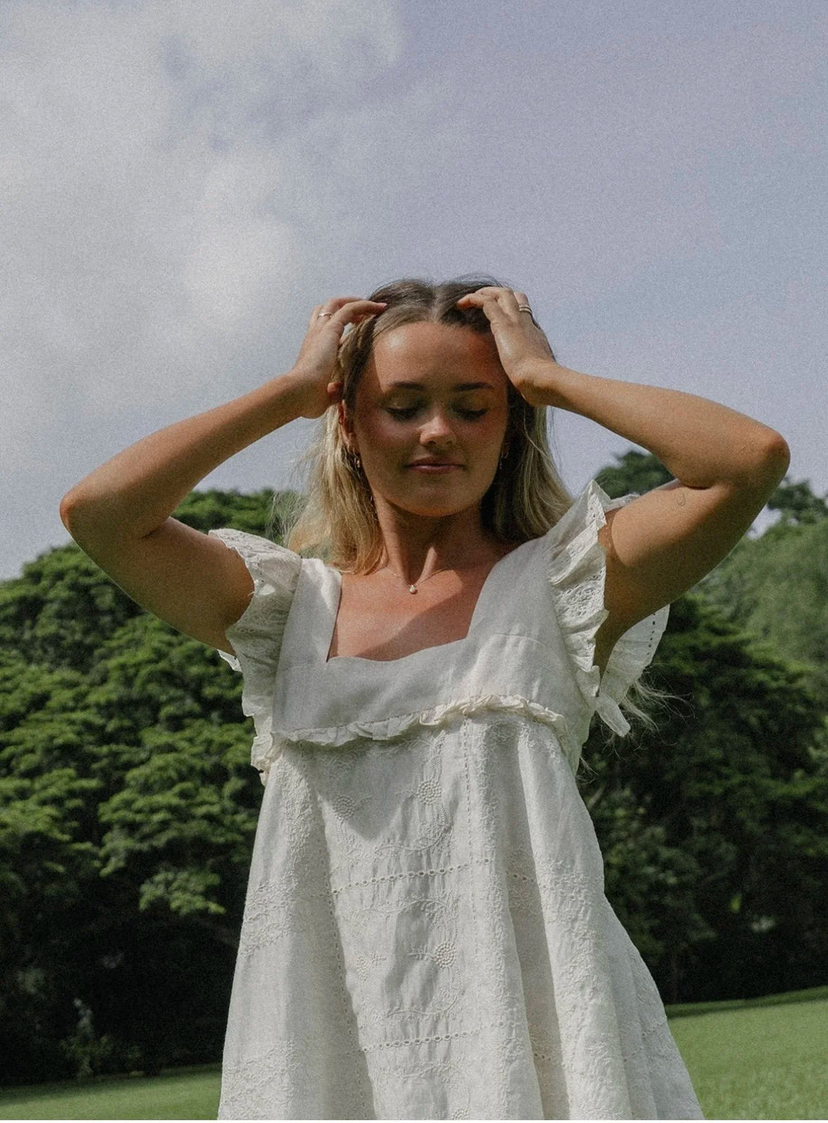 Swan Heirloom Mini Dress White Dresses Jollou