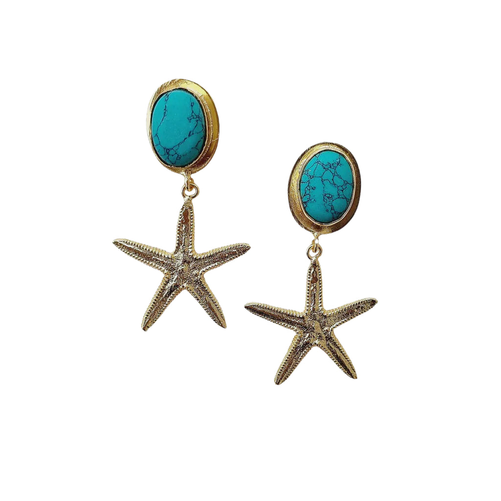 Starfish Earring EA8003TURQ Earrings Zoda