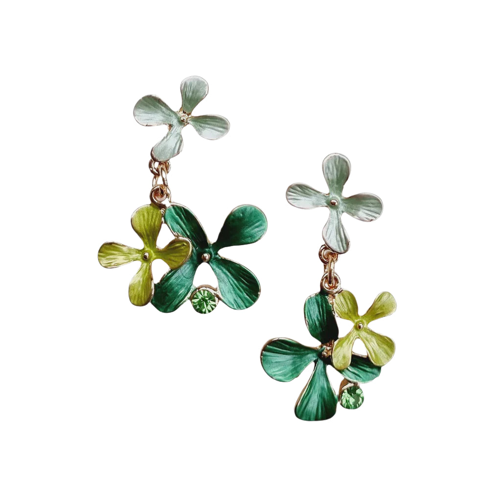 Flower Earring Green Earrings Zoda