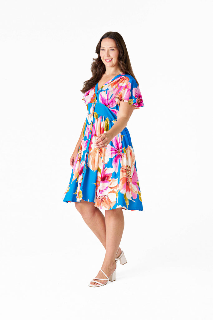 Ella Dress Blue Floral Dresses Boho