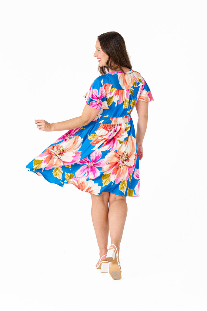 Ella Dress Blue Floral Dresses Boho