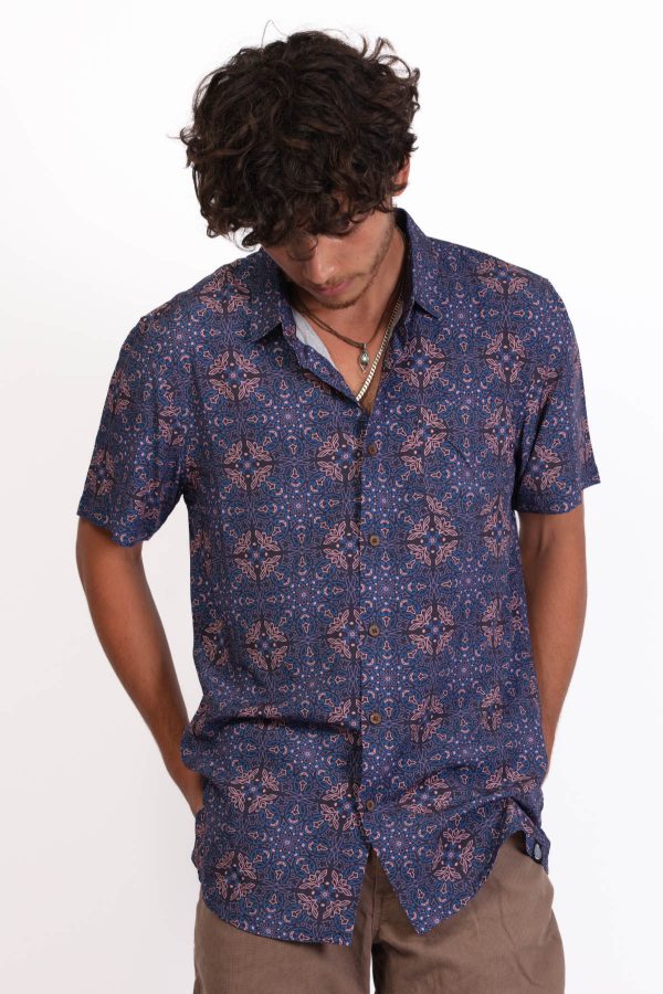Electric Dreams Mens Short Sleeve Shirt - Global Free Style